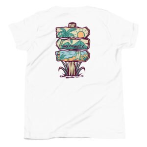 camiseta de niño de verano de manga corta con un diseño surfero